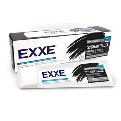 EXXE Зубная паста  «Черная с углем» (black), 100 мл